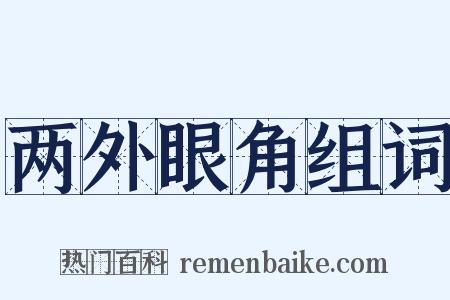 两外眼角组词是什么意思的图片